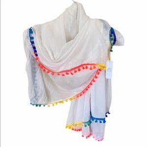 White Polyester Scarf